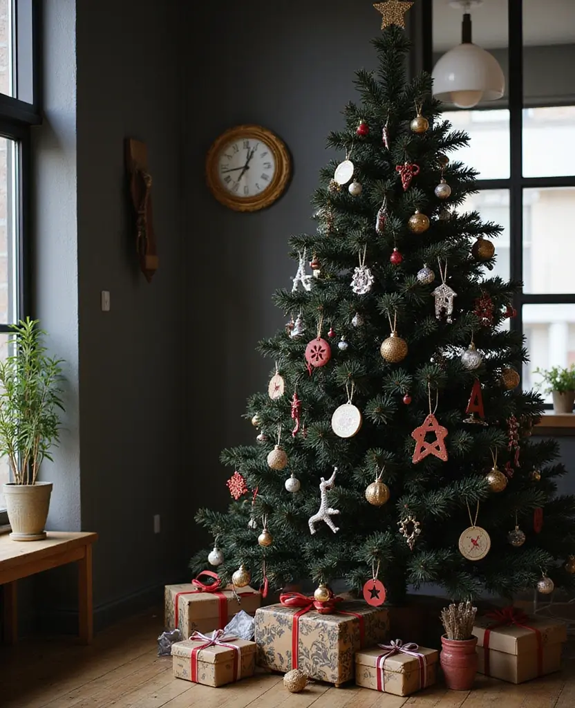 40+ Trendy dark Christmas Tree Designs That Will Wow Your Guests This Season! 261 40+ Trendy Black Christmas Tree Designs That Will Wow Your Guests This Season! - 38. Artful Twists