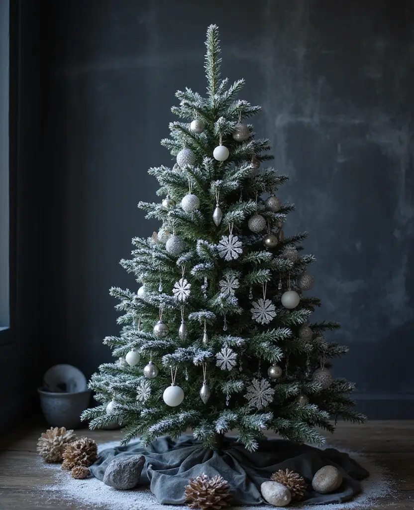 40+ Trendy dark Christmas Tree Designs That Will Wow Your Guests This Season! 268 40+ Trendy Black Christmas Tree Designs That Will Wow Your Guests This Season! - 39. Winter Solstice