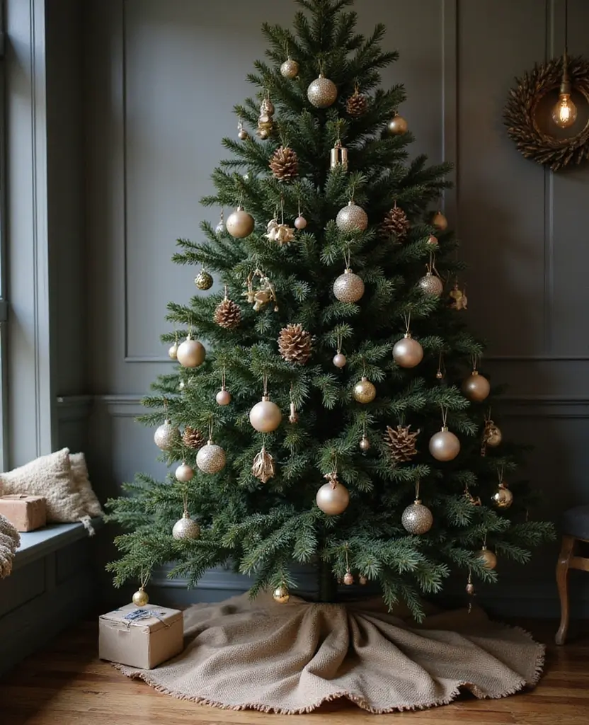 40+ Trendy dark Christmas Tree Designs That Will Wow Your Guests This Season! 23 40+ Trendy Black Christmas Tree Designs That Will Wow Your Guests This Season! - 4. Vintage Vibes