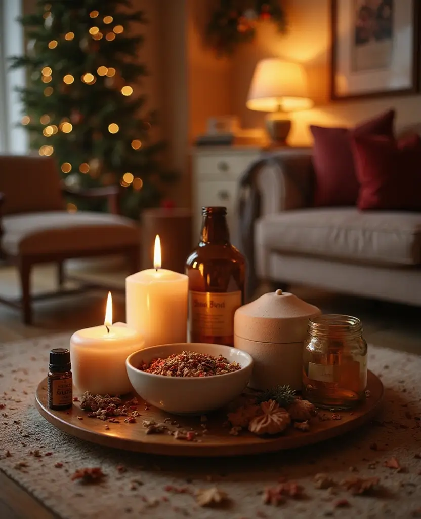 Transform Your Living Room: 15 Magical Christmas Decor Ideas You Can't Miss! 58 Transform Your Living Room: 15 Magical Christmas Decor Ideas You Can't Miss! - 9. Scented Accents