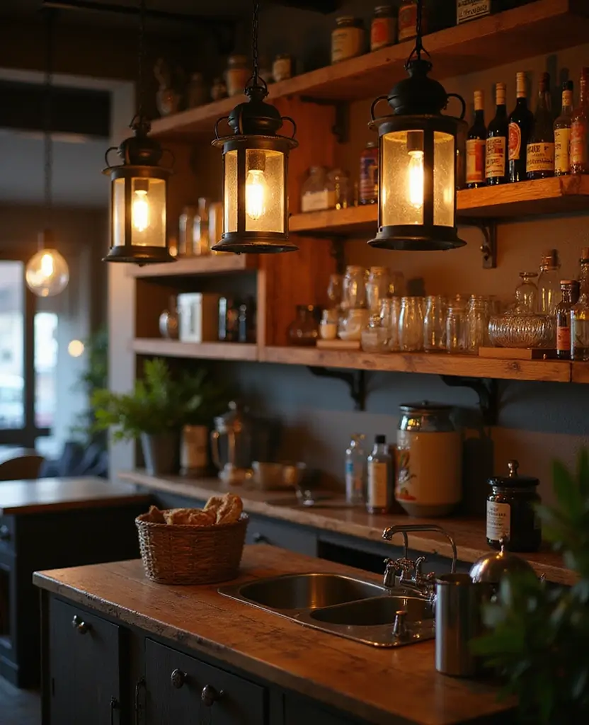 15 Budget-Friendly Kitchenette Lighting Ideas That Look Expensive (You Won't Believe #8!) 56 15 Budget-Friendly Kitchenette Lighting Ideas That Look Expensive (You Won't Believe #8!) - 11. Lantern-Style Fixtures