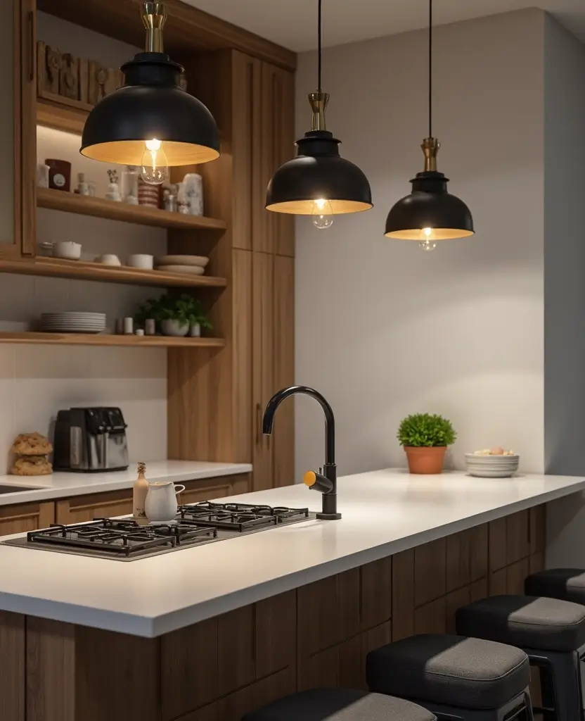 15 Budget-Friendly Kitchenette Lighting Ideas That Look Expensive (You Won't Believe #8!) 17 15 Budget-Friendly Kitchenette Lighting Ideas That Look Expensive (You Won't Believe #8!) - 4. Minimalist Pendant Lights
