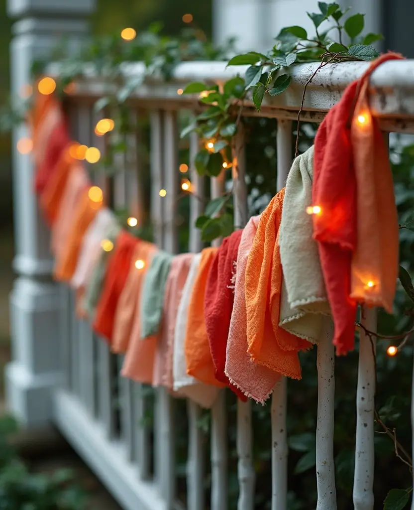 15 Eco-Friendly Front Porch Christmas Garland Ideas That Are Good for the Planet! 21 15 Eco-Friendly Front Porch Christmas Garland Ideas That Are Good for the Planet! - 4. Fabric Scrap Garland