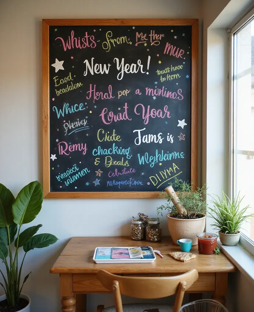 15 Festive Home Decor Ideas for New Year 2026 That Will Spark Joy! 104 15 Festive Home Decor Ideas for New Year 2026 That Will Spark Joy! - 15. New Year’s Greeting Corner