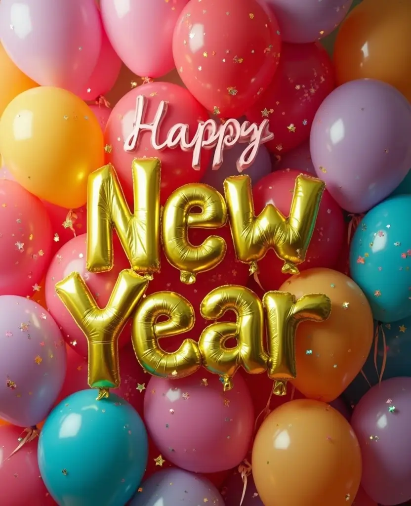 15 Festive Home Decor Ideas for New Year 2026 That Will Spark Joy! 60 15 Festive Home Decor Ideas for New Year 2026 That Will Spark Joy! - 9. Colorful Balloons