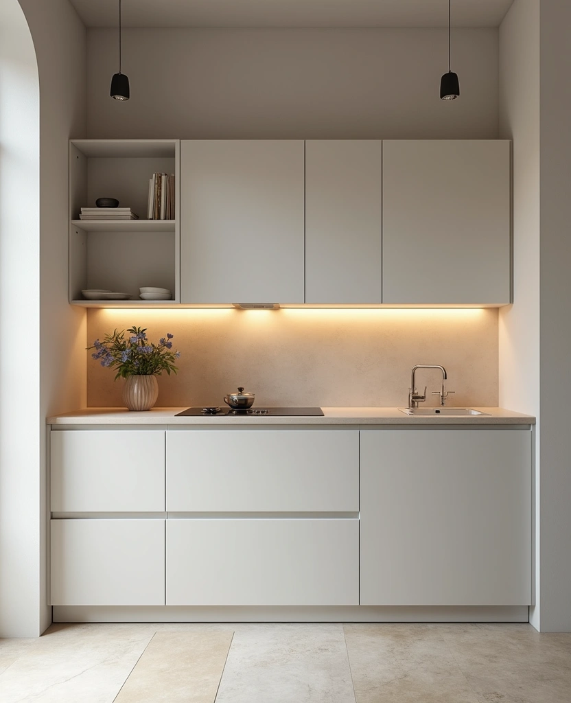 15 Space-Saving Kitchenette Designs for Apartments You’ll Wish You Knew Sooner! 23 15 Space-Saving Kitchenette Designs for Apartments You’ll Wish You Knew Sooner! - 4. Minimalist Chic