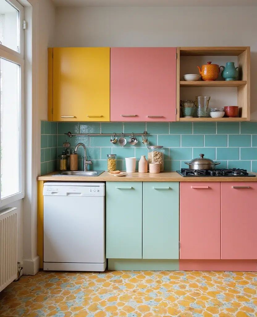 15 Space-Saving Kitchenette Designs for Apartments You’ll Wish You Knew Sooner! 53 15 Space-Saving Kitchenette Designs for Apartments You’ll Wish You Knew Sooner! - 8. Colorful Accents