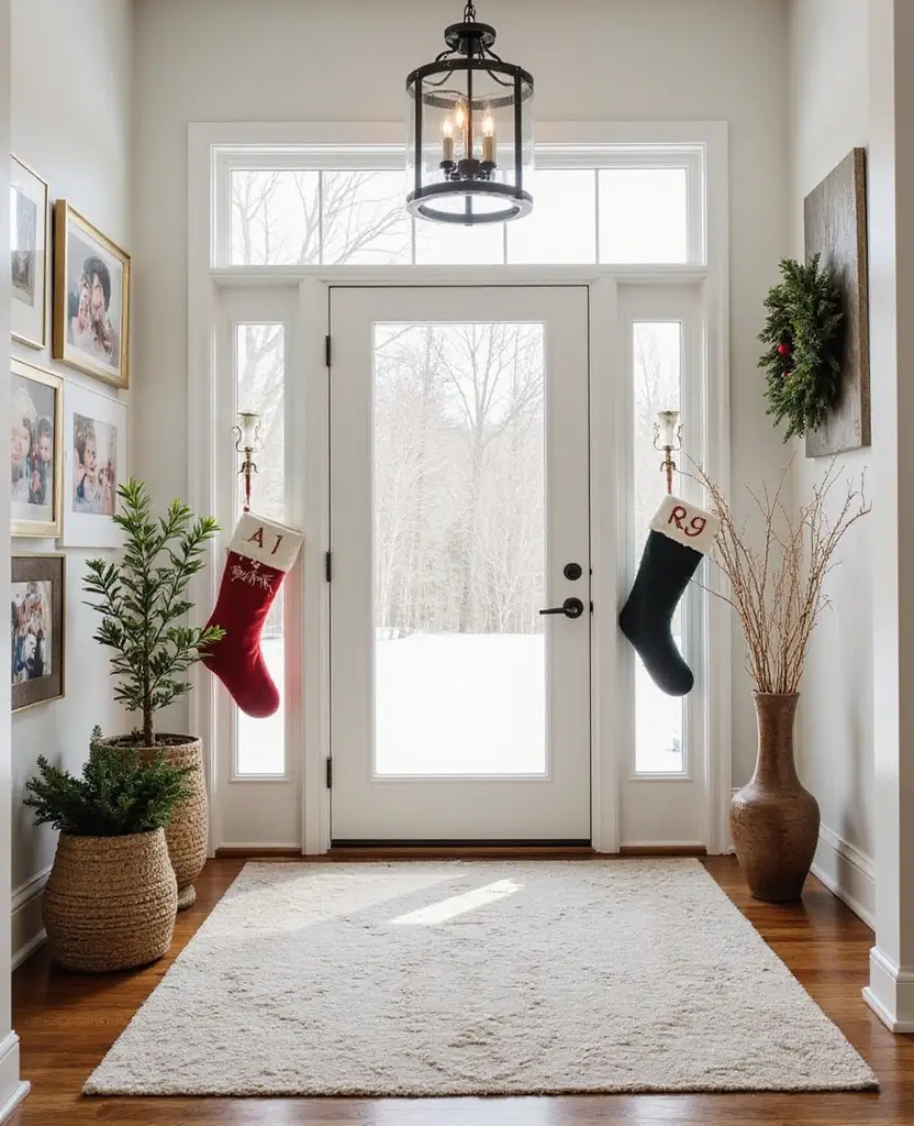 15 Stunning Christmas Entryway Decorations for Every Style! - 10. Personalized Touches