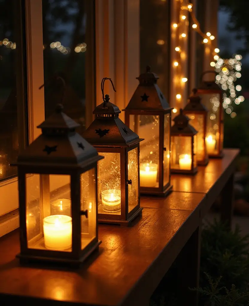 15 Stunning Christmas Entryway Decorations for Every Style! - 3. Lanterns for Ambient Lighting