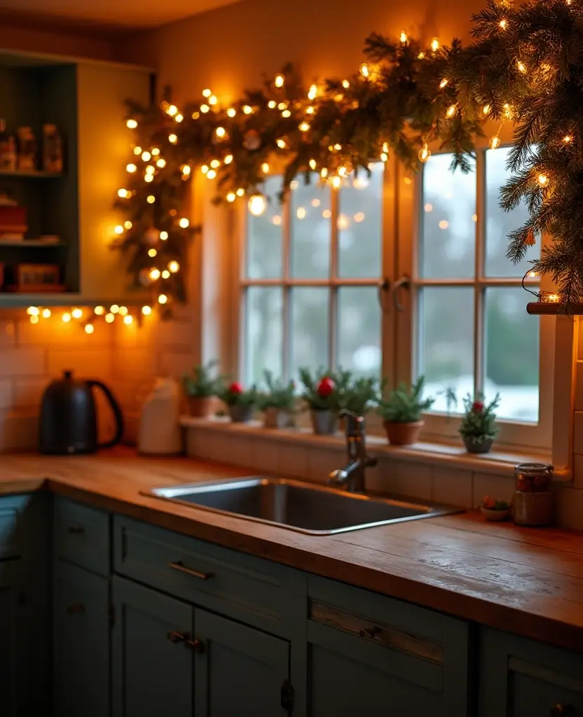 19 Adorable Vintage Kitchenette Christmas Decor Ideas Under $50 (You Won't Believe #3!) - 11. Old-Fashioned Christmas Lights