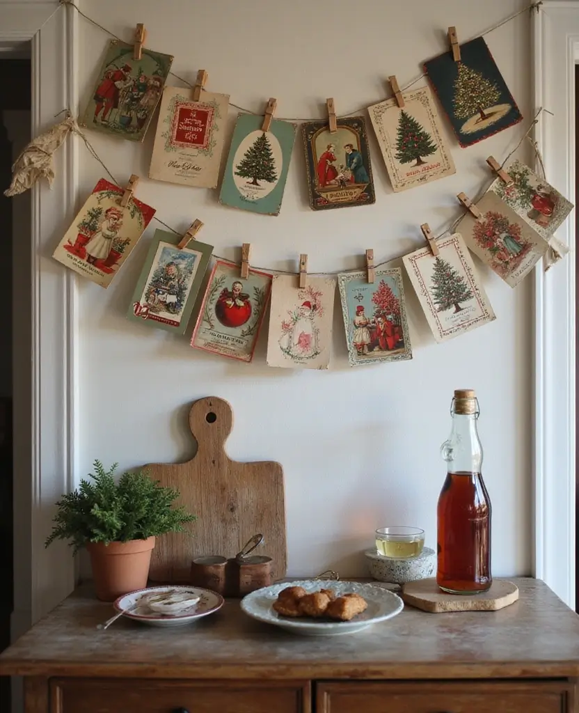 19 Adorable Vintage Kitchenette Christmas Decor Ideas Under $50 (You Won't Believe #3!) - 12. Nostalgic Holiday Greeting Cards