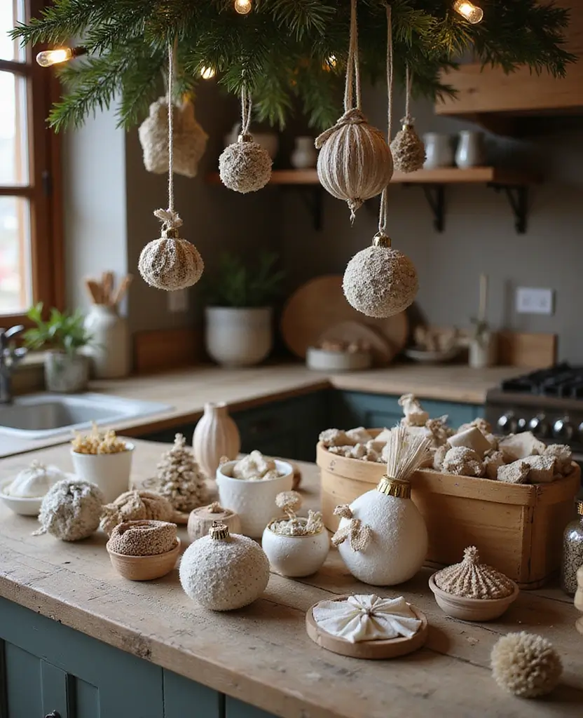 19 Adorable Vintage Kitchenette Christmas Decor Ideas Under $50 (You Won't Believe #3!) - 13. Handmade Ornaments