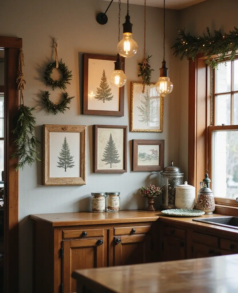 19 Adorable Vintage Kitchenette Christmas Decor Ideas Under $50 (You Won't Believe #3!) - 14. Festive Wall Art