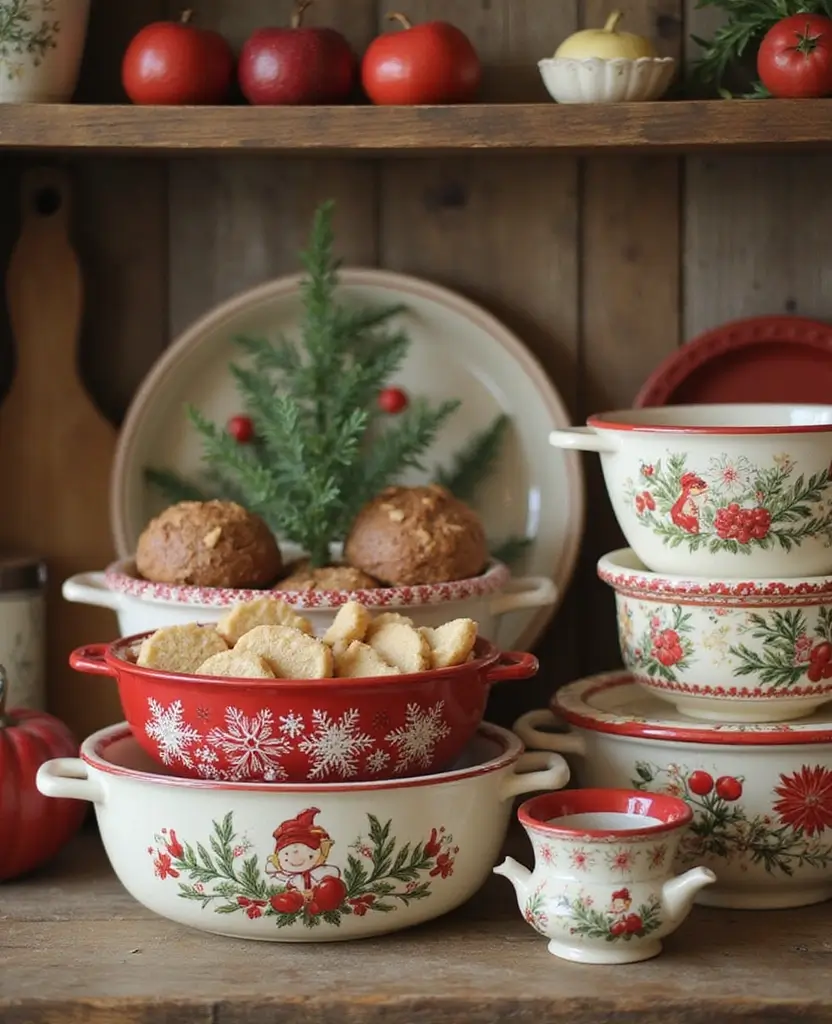 19 Adorable Vintage Kitchenette Christmas Decor Ideas Under $50 (You Won't Believe #3!) - 15. Christmas-themed Baking Supplies