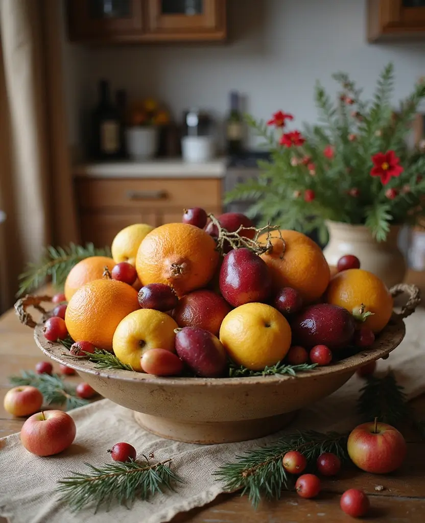 19 Adorable Vintage Kitchenette Christmas Decor Ideas Under $50 (You Won't Believe #3!) - 18. Vintage Fruit Bowl