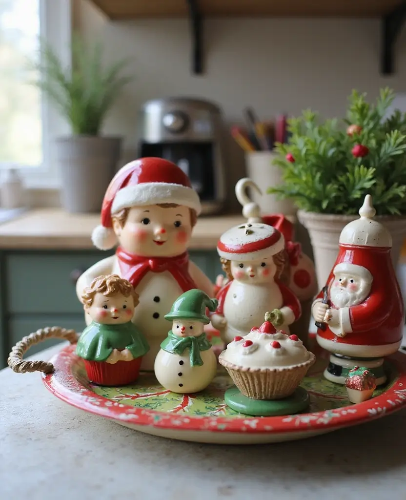 19 Adorable Vintage Kitchenette Christmas Decor Ideas Under $50 (You Won't Believe #3!) - 3. Festive Salt and Pepper Shakers