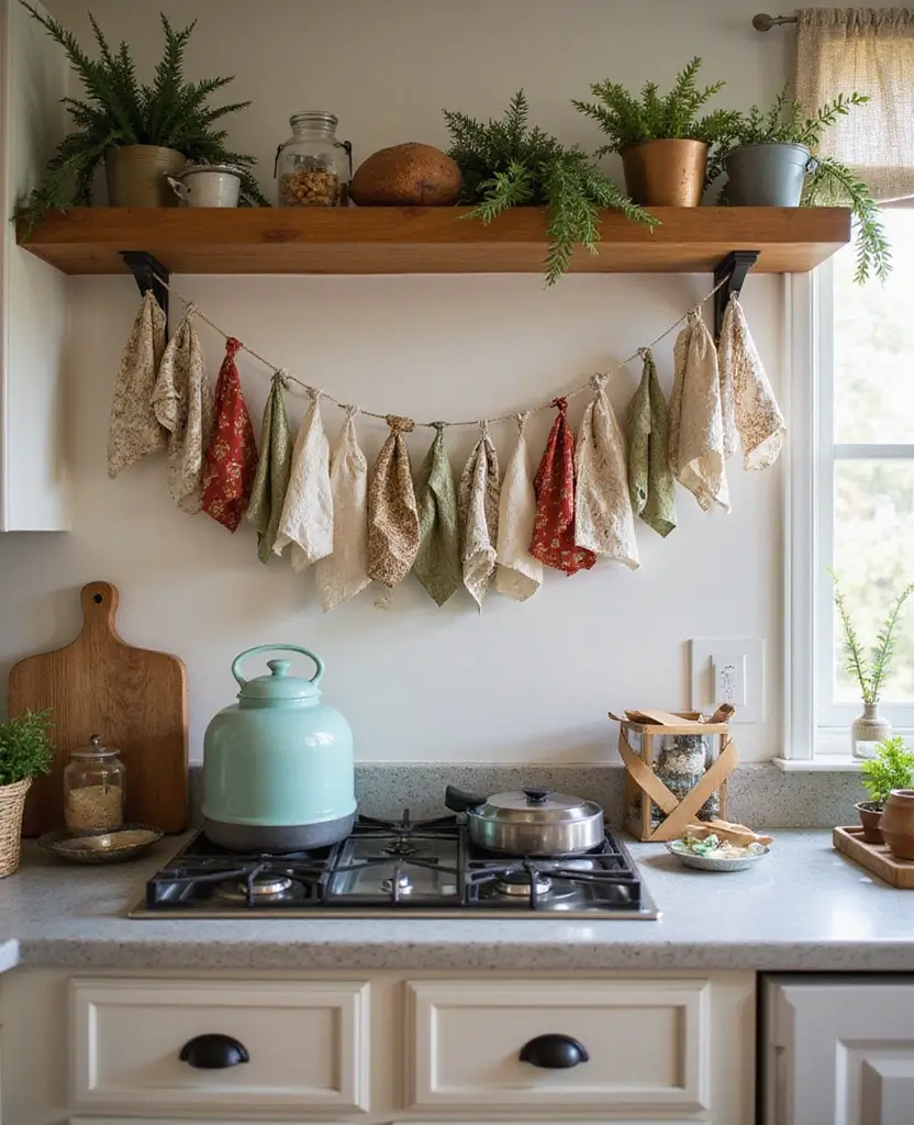 19 Adorable Vintage Kitchenette Christmas Decor Ideas Under $50 (You Won't Believe #3!) - 9. Whimsical Garland