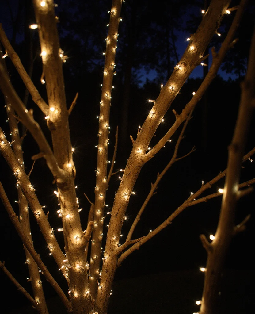 19 Affordable DIY Christmas Lighting Ideas That Look Expensive (But Don’t Break the Bank!) 9 19 Affordable DIY Christmas Lighting Ideas That Look Expensive (But Don’t Break the Bank!) - 2. Twinkling Christmas Tree Branches