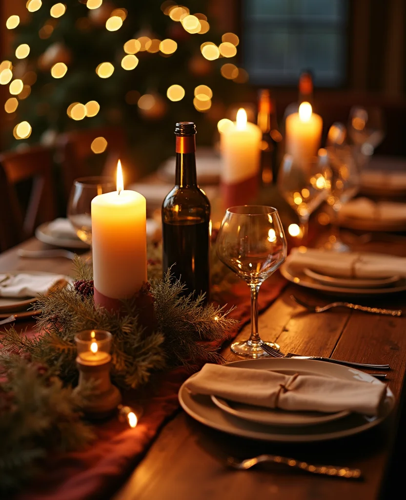 19 Affordable DIY Christmas Lighting Ideas That Look Expensive (But Don’t Break the Bank!) 16 19 Affordable DIY Christmas Lighting Ideas That Look Expensive (But Don’t Break the Bank!) - 3. Wine Bottle Candle Holders