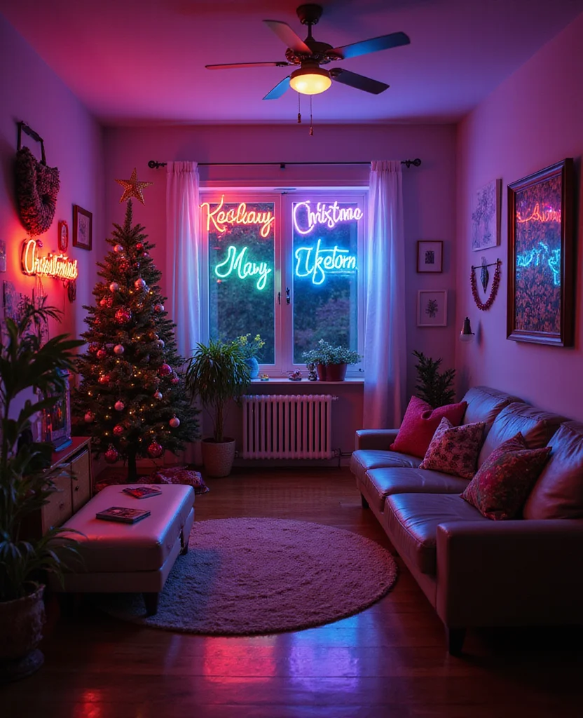 19 Affordable DIY Christmas Lighting Ideas That Look Expensive (But Don’t Break the Bank!) 30 19 Affordable DIY Christmas Lighting Ideas That Look Expensive (But Don’t Break the Bank!) - 5. DIY Neon Lights