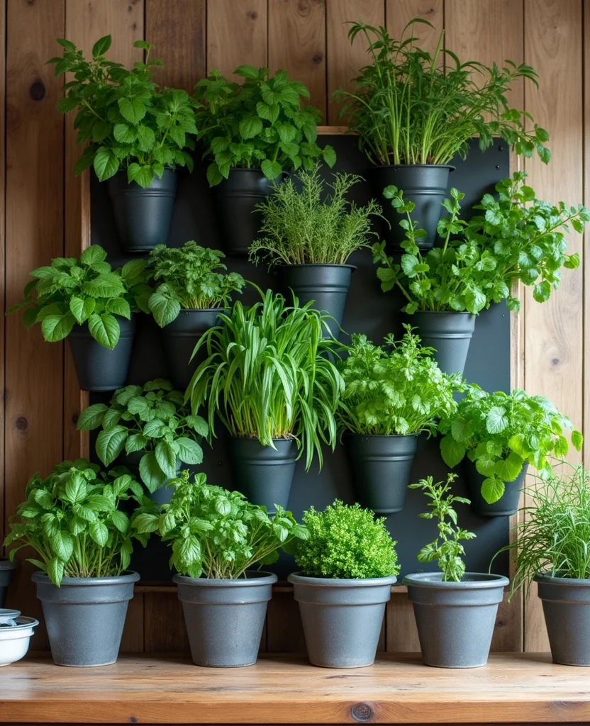 19 Apothecary Kitchen Ideas That Will Transform Your Cooking Space into a Herbal Haven! - 1. Herb Wall Garden