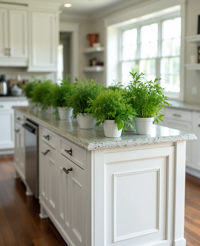 19 Apothecary Kitchen Ideas That Will Transform Your Cooking Space into a Herbal Haven! - 14. Integrated Herb Planters