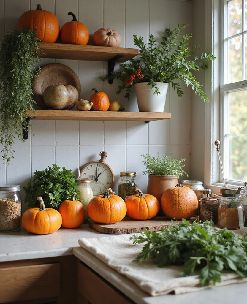 19 Apothecary Kitchen Ideas That Will Transform Your Cooking Space into a Herbal Haven! - 19. Themed Seasonal Decor