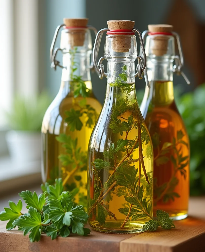 19 Apothecary Kitchen Ideas That Will Transform Your Cooking Space into a Herbal Haven! - 6. Herb-infused Oils and Vinegars