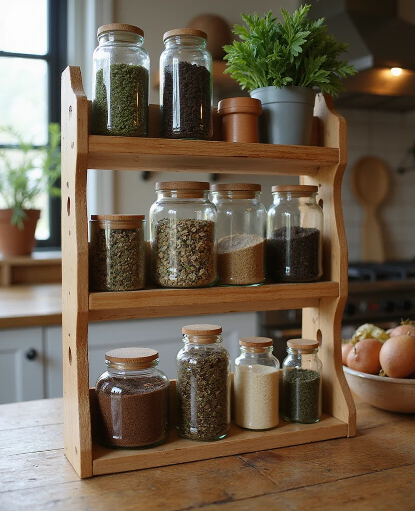 19 Apothecary Kitchen Ideas That Will Transform Your Cooking Space into a Herbal Haven! - 7. Herb and Spice Rack