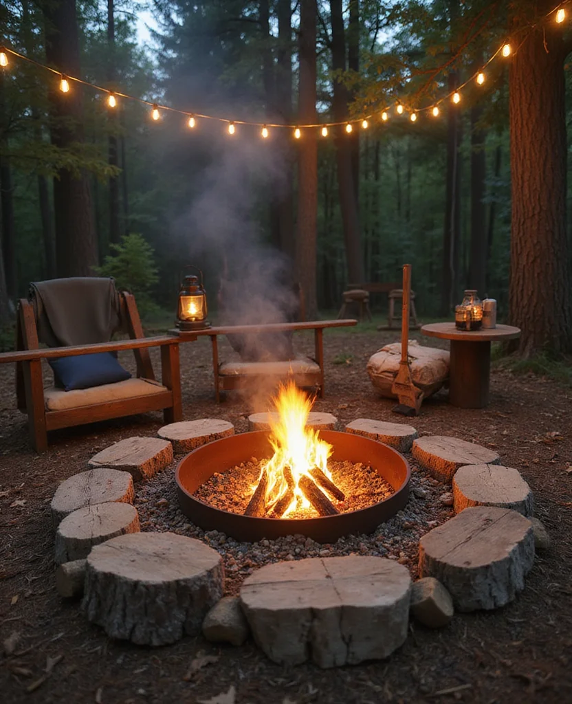 19 Backyard Fire Pit Lounge Ideas That'll Turn Your Yard into a Cozy Oasis (You Won't Believe #7!) - 15. Adventure-Themed Fire Pit Lounge