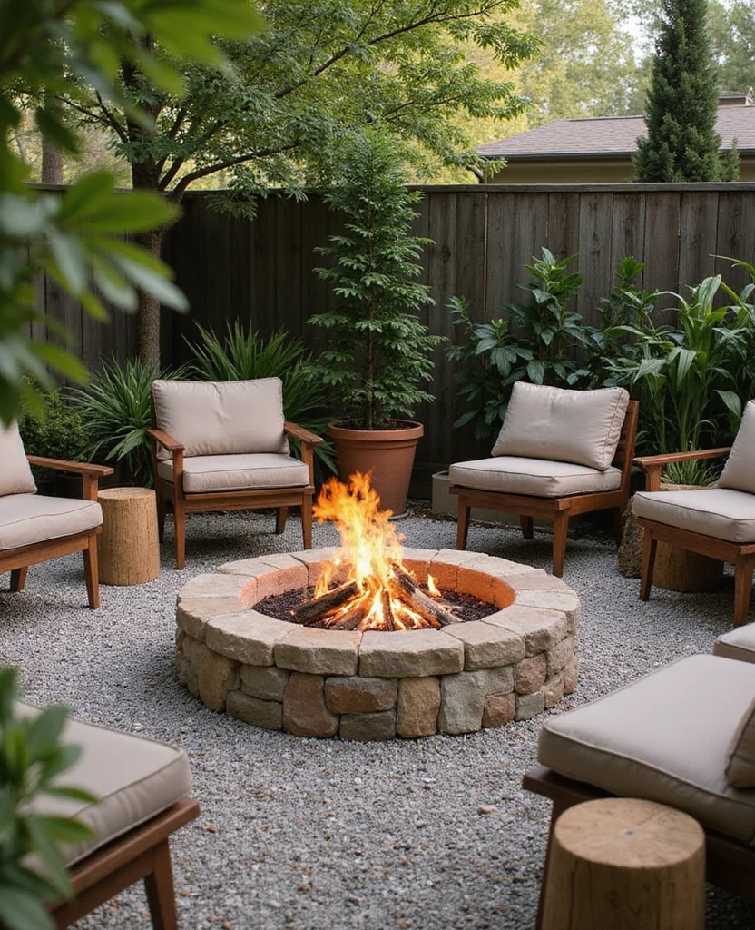 19 Backyard Fire Pit Lounge Ideas That'll Turn Your Yard into a Cozy Oasis (You Won't Believe #7!) - 19. Eco-Friendly Fire Pit Lounge