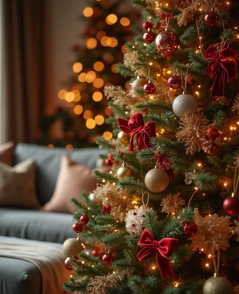 19 Best Christmas Decor Ideas for Your Living Room That Will Dazzle Your Guests! 2 19 Best Christmas Decor Ideas for Your Living Room That Will Dazzle Your Guests! - 1. Elegant Christmas Tree Styling