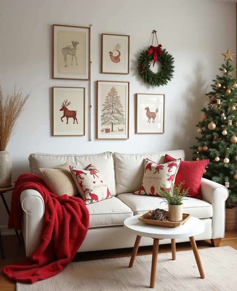 19 Best Christmas Decor Ideas for Your Living Room That Will Dazzle Your Guests! 67 19 Best Christmas Decor Ideas for Your Living Room That Will Dazzle Your Guests! - 10. Holiday Artwork and Prints