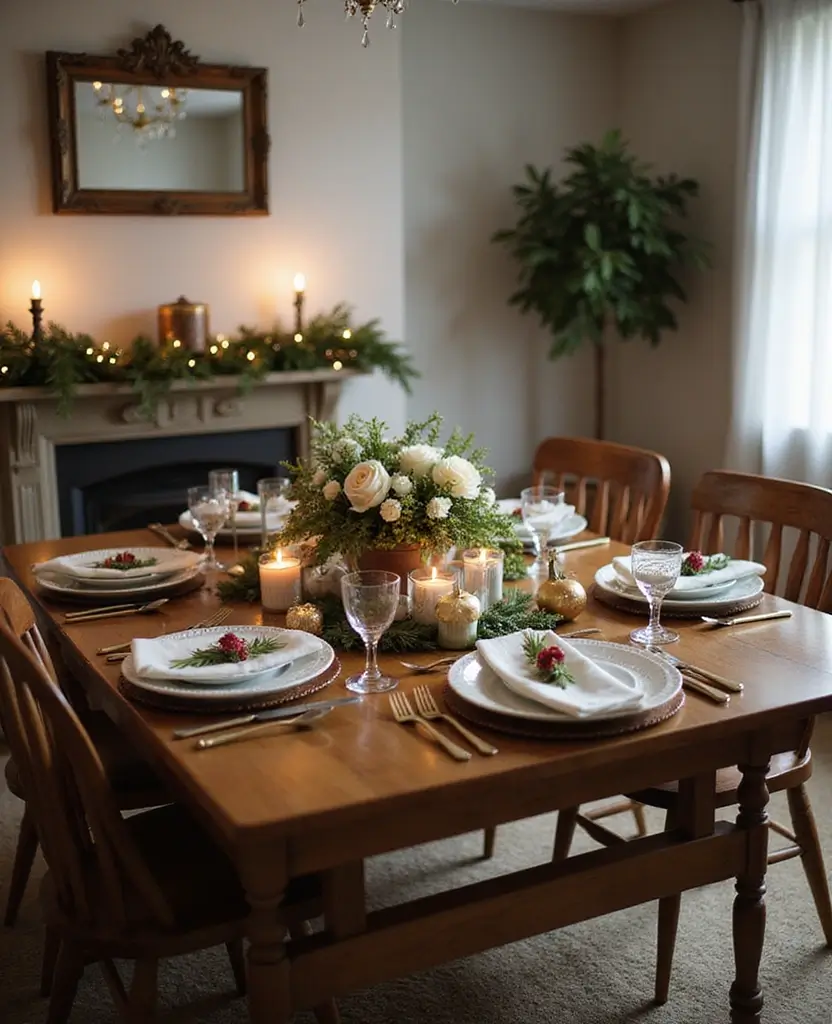 19 Best Christmas Decor Ideas for Your Living Room That Will Dazzle Your Guests! 74 19 Best Christmas Decor Ideas for Your Living Room That Will Dazzle Your Guests! - 11. Elegant Table Settings