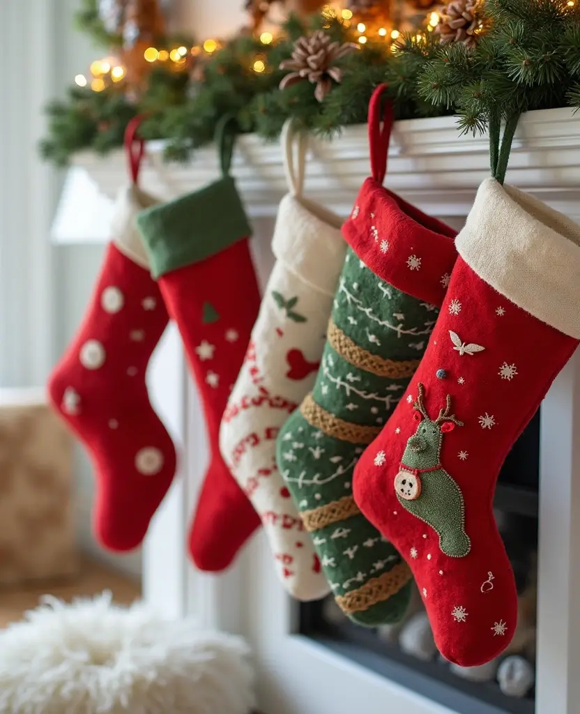 19 Best Christmas Decor Ideas for Your Living Room That Will Dazzle Your Guests! 81 19 Best Christmas Decor Ideas for Your Living Room That Will Dazzle Your Guests! - 12. Whimsical Stockings