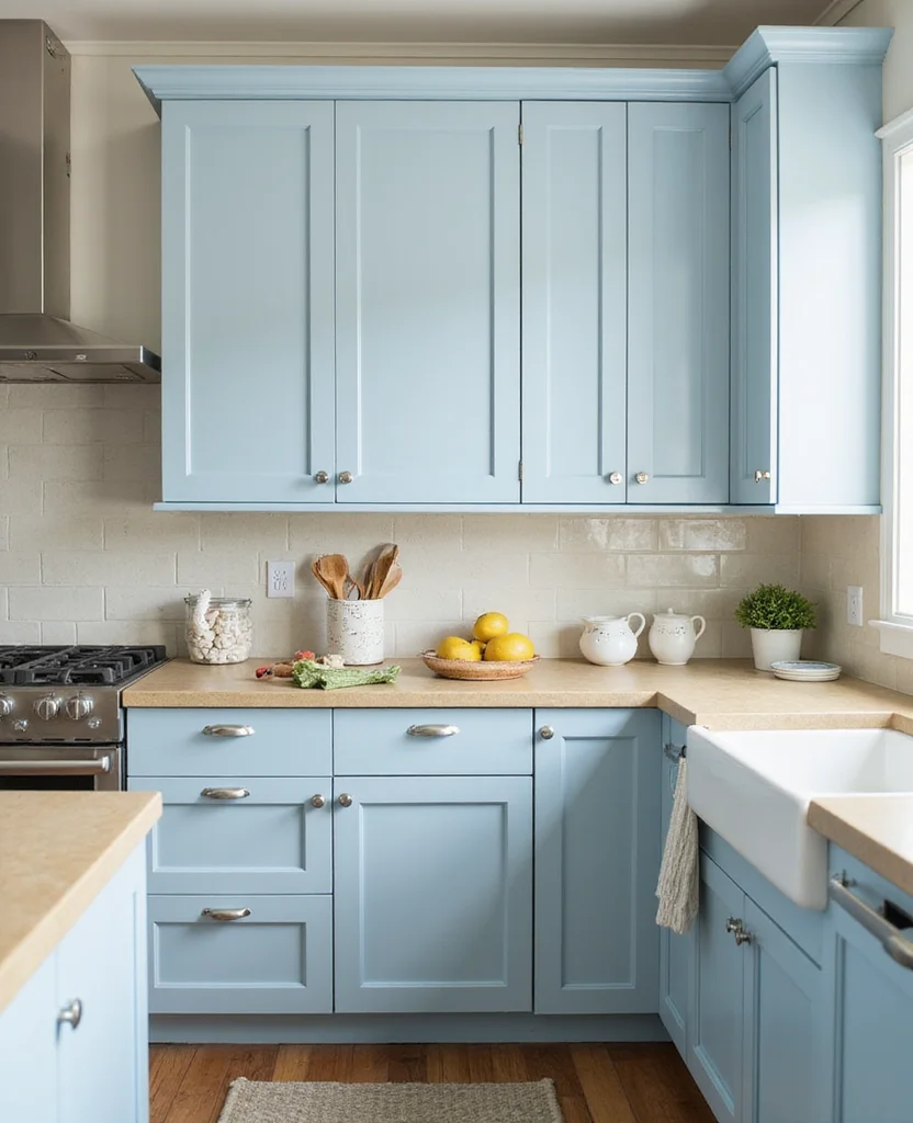 19 Bold Blue Kitchen Cabinet Ideas to Refresh Your Home (You Won't Believe #7!) - 10. Coastal Blue Haven