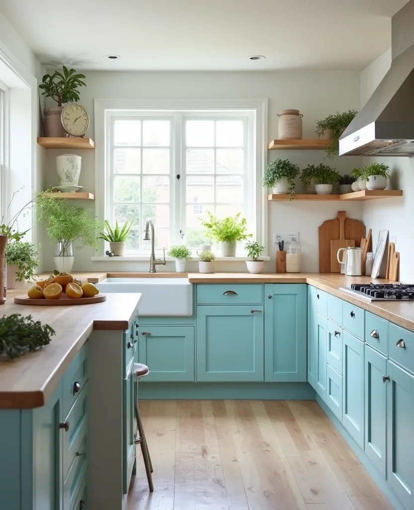 19 Bold Blue Kitchen Cabinet Ideas to Refresh Your Home (You Won't Believe #7!) - 2. Sky Blue Serenity