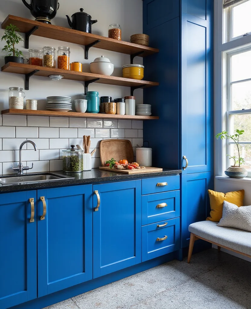 19 Bold Blue Kitchen Cabinet Ideas to Refresh Your Home (You Won't Believe #7!) - 3. Cobalt Blue Boldness