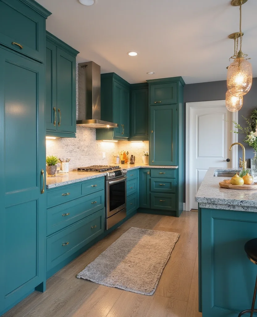 19 Bold Blue Kitchen Cabinet Ideas to Refresh Your Home (You Won't Believe #7!) - 7. The Power of Teal