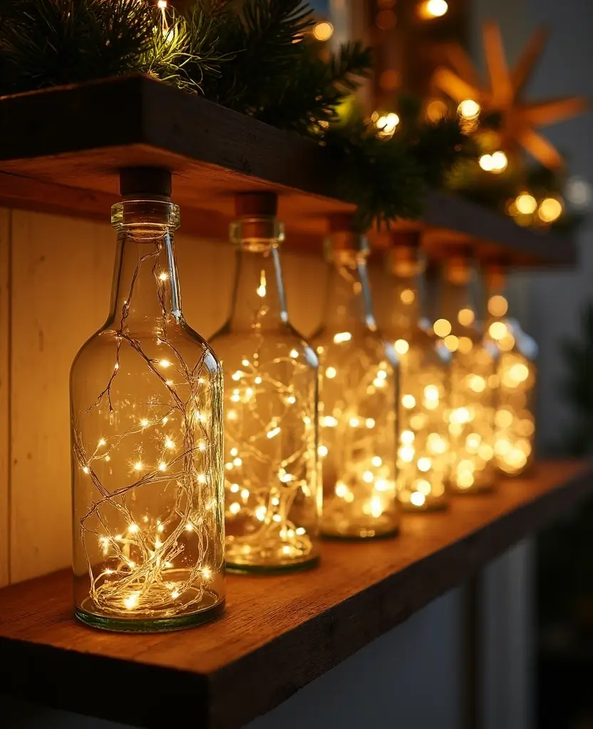 19 Budget-Friendly Christmas Lighting Ideas That Look Expensive (Number #8 Will Shock You!) 2 19 Budget-Friendly Christmas Lighting Ideas That Look Expensive (Number #8 Will Shock You!) - 1. Fairy Light Bottles
