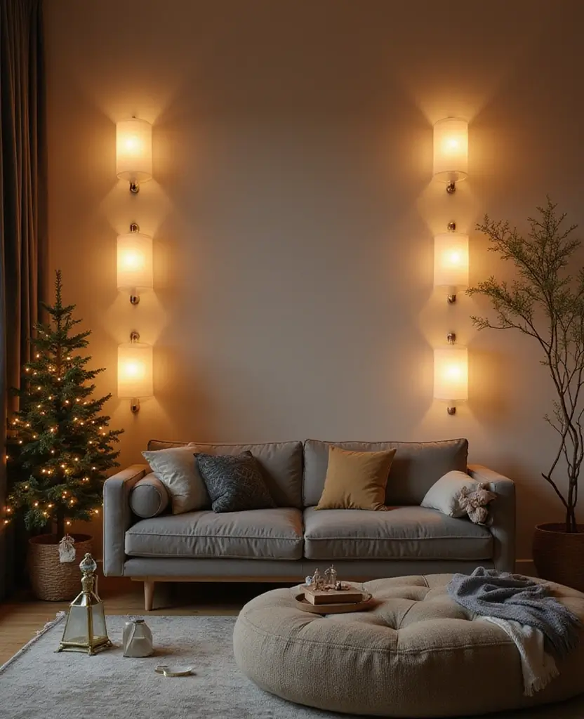 19 Budget-Friendly Christmas Lighting Ideas That Look Expensive (Number #8 Will Shock You!) 44 19 Budget-Friendly Christmas Lighting Ideas That Look Expensive (Number #8 Will Shock You!) - 7. Wall-Mounted Lights