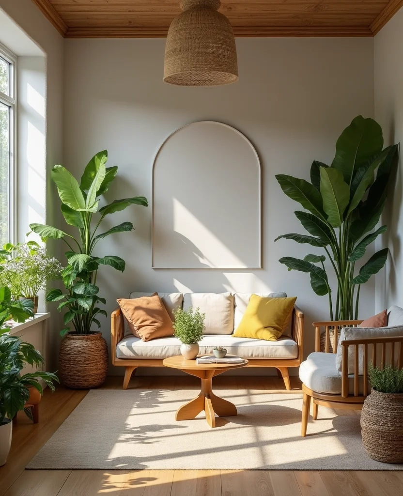 19 Contemporary Living Room Ideas That'll Make You Want to Redecorate ASAP! 51 19 Contemporary Living Room Ideas That'll Make You Want to Redecorate ASAP! - 8. Nature-Inspired Decor