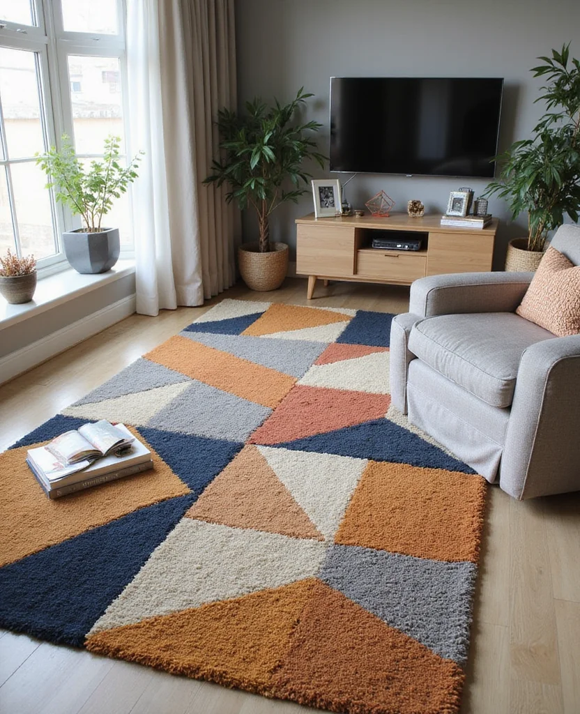 19 Cozy Living Room Carpet ideas That'll Make You Feel Right at Home (You Won't Believe #7!) 88 19 Cozy Living Room Carpets That'll Make You Feel Right at Home (You Won't Believe #7!) - 13. Contemporary Patterns