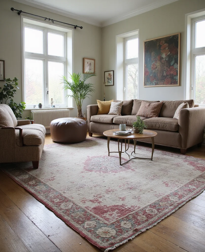 19 Cozy Living Room Carpet ideas That'll Make You Feel Right at Home (You Won't Believe #7!) 123 19 Cozy Living Room Carpets That'll Make You Feel Right at Home (You Won't Believe #7!) - 18. Distressed Rugs