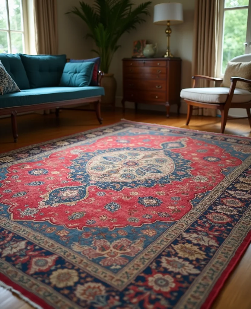 19 Cozy Living Room Carpet ideas That'll Make You Feel Right at Home (You Won't Believe #7!) 9 19 Cozy Living Room Carpets That'll Make You Feel Right at Home (You Won't Believe #7!) - 2. Vintage Persian Carpets