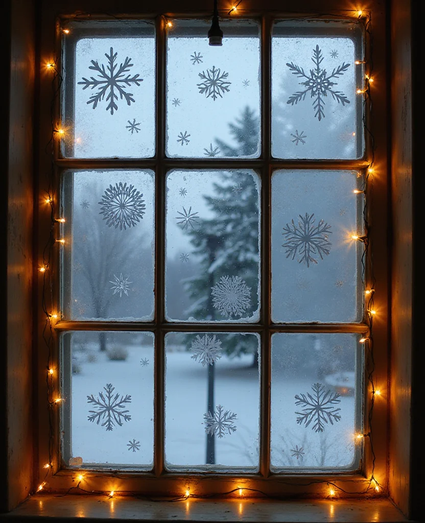19 DIY Christmas Window Decor Ideas That Are Uniquely Yours (Don't Miss #9!) - 1. Frosted Window Panes