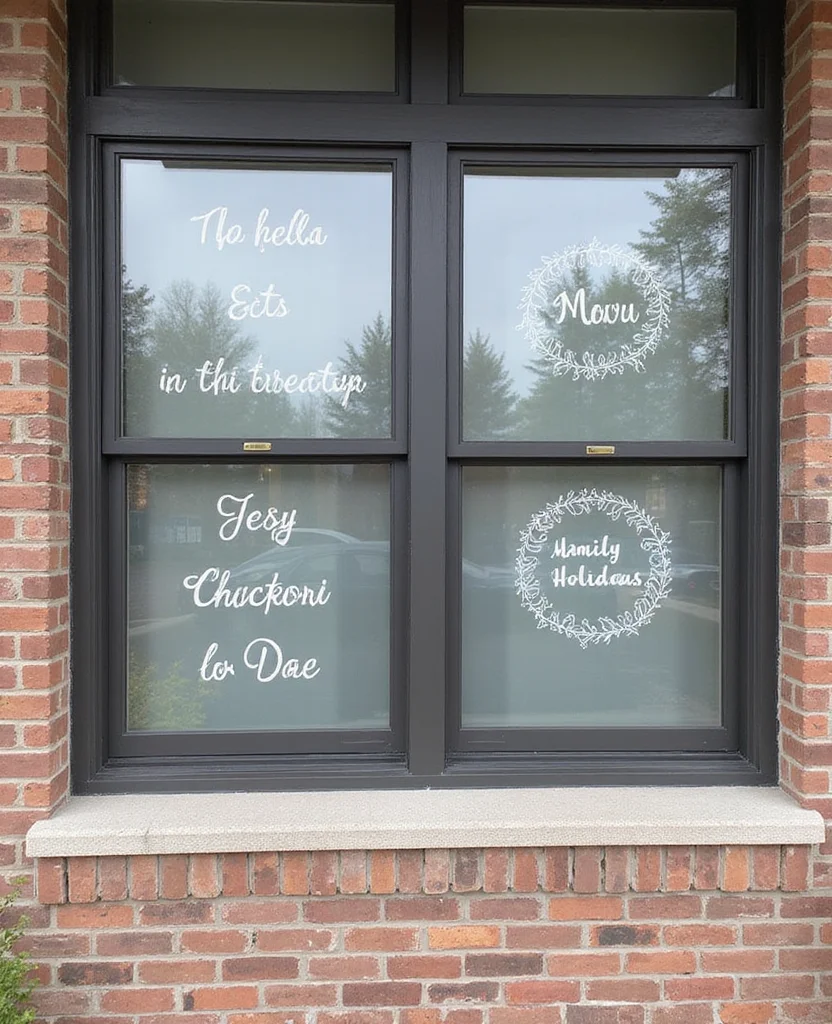 19 DIY Christmas Window Decor Ideas That Are Uniquely Yours (Don't Miss #9!) - 13. Personalized Window Clings