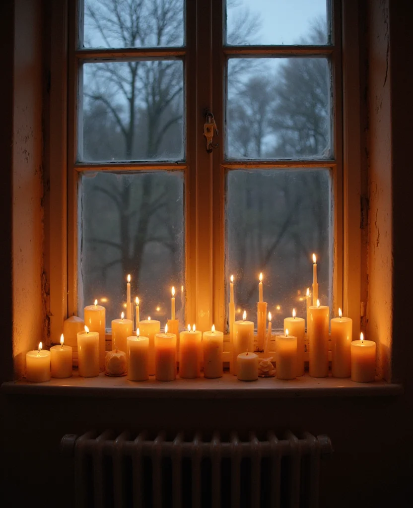 19 DIY Christmas Window Decor Ideas That Are Uniquely Yours (Don't Miss #9!) - 6. Candle Displays