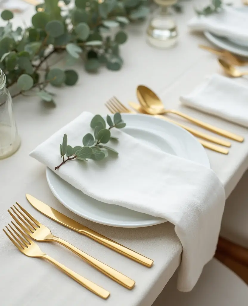 19 DIY Minimalist New Year Decor Ideas That Are Classy and Easy to Create! - 3. Minimalist Table Settings