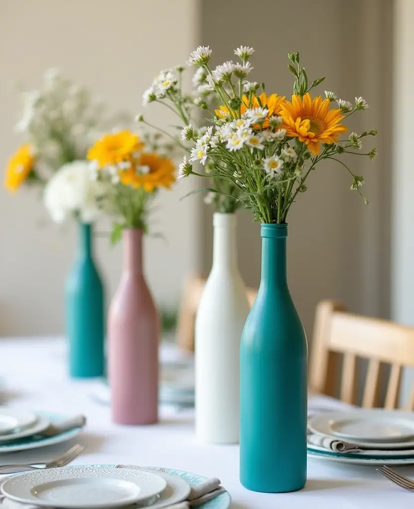 19 DIY Minimalist New Year Decor Ideas That Are Classy and Easy to Create! - 7. Stylish DIY Wine Bottle Vases